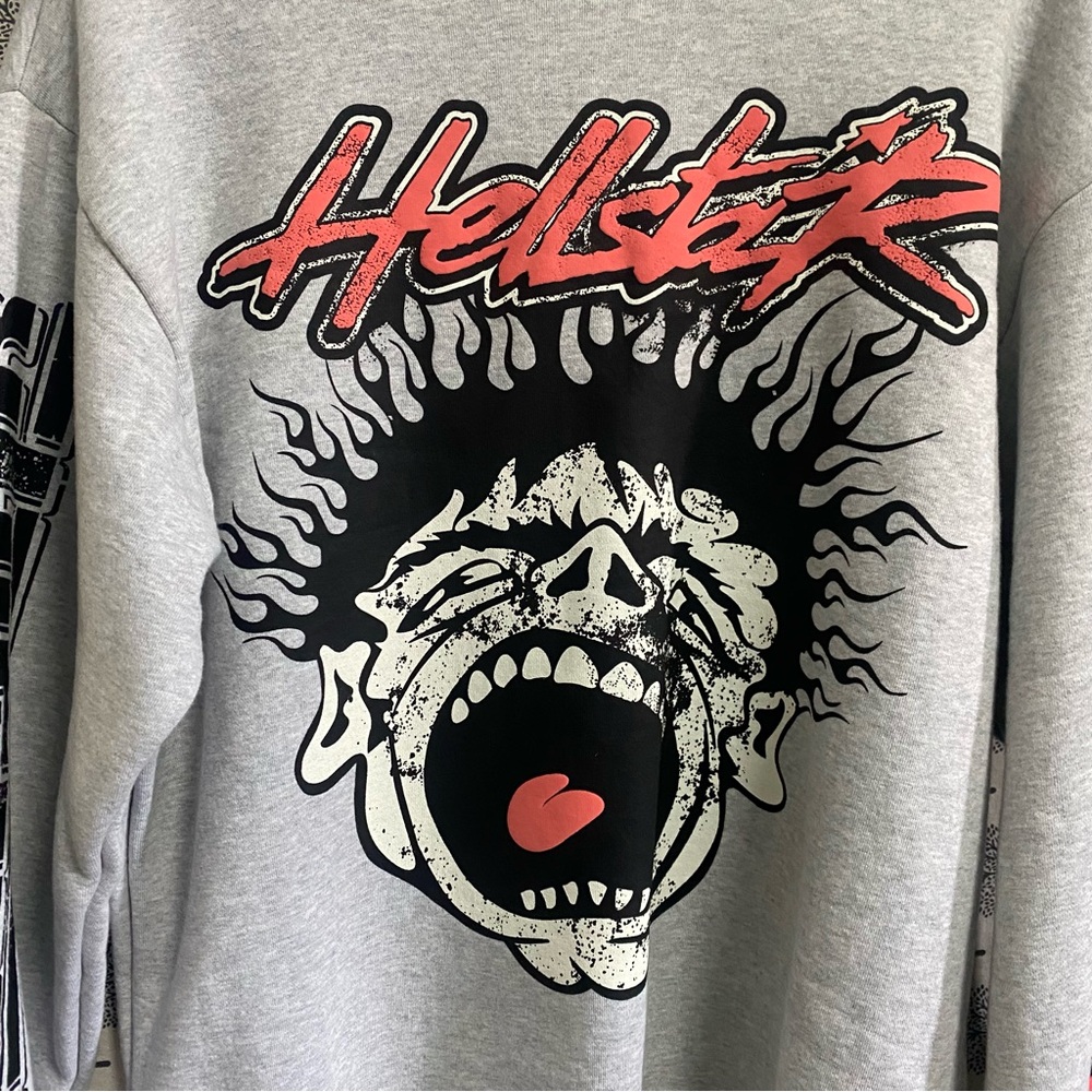 Hellstar Capsule 9 Crew Neck Grey Sweatshirt - image 2